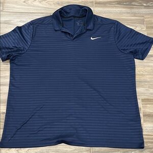 Nike Men's Striped Navy Polo Shirt
